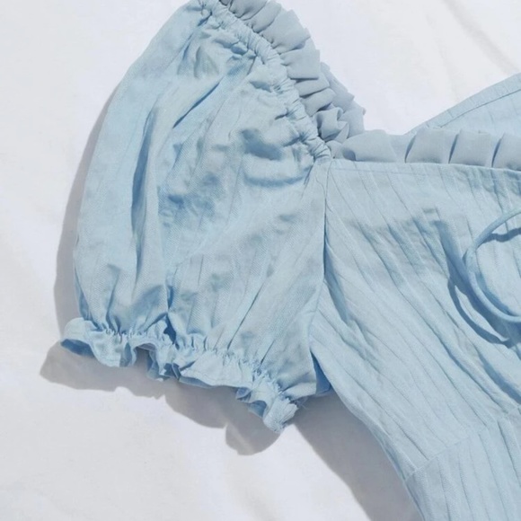 🦋 SHEIN Light Blue Midi Dress - Picture 3 of 3